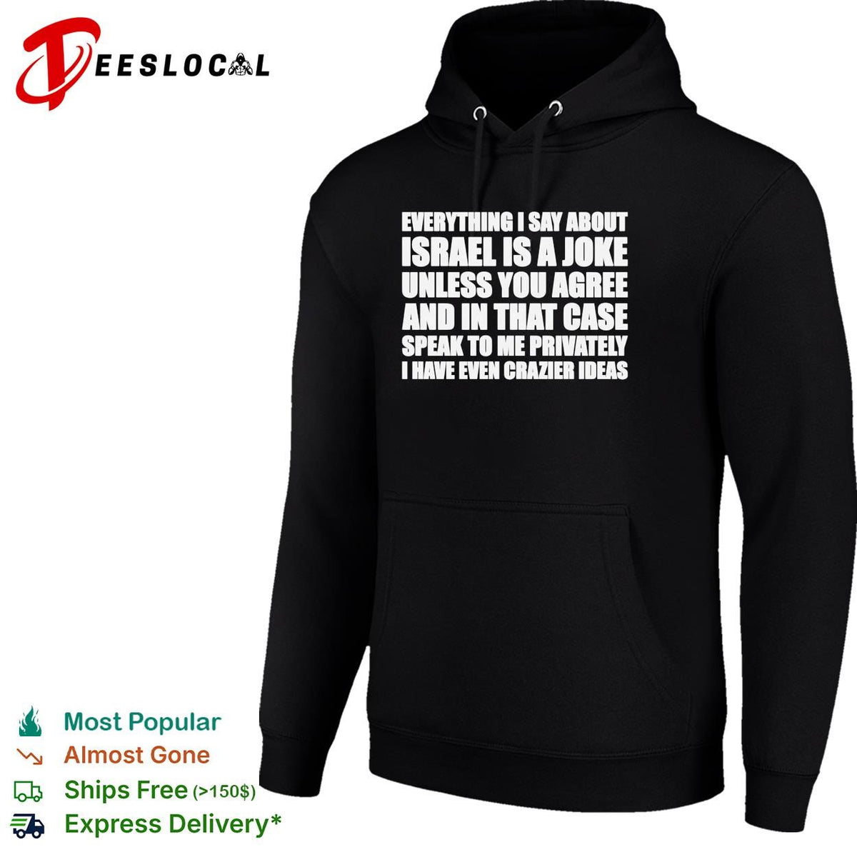 Political comedy bold text dark humor satirical statement shirt