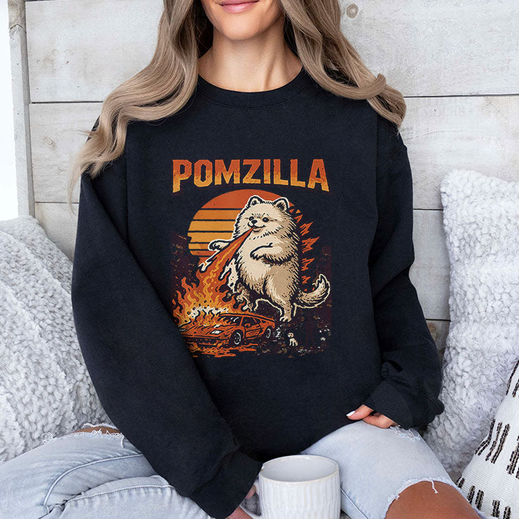 Pomzilla Pomeranian Dog Monster Pom Dog Lover T Shirt