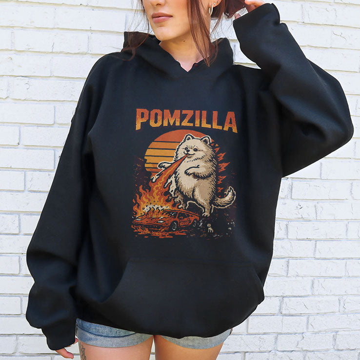 Pomzilla Pomeranian Dog Monster Pom Dog Lover T Shirt