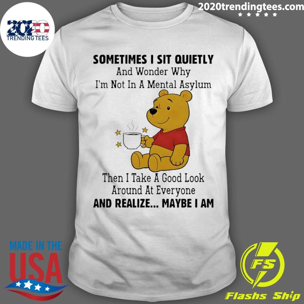 Pooh Sometimes I Sit Quietly And Wonder Why I’m Not In A Mental Asylum Then I Take A Good Look Around Shirt