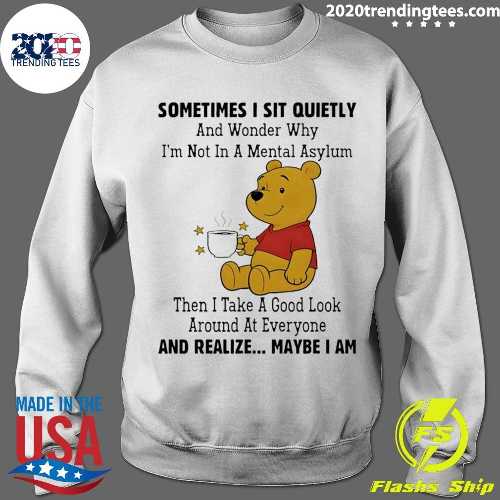 Pooh Sometimes I Sit Quietly And Wonder Why I’m Not In A Mental Asylum Then I Take A Good Look Around Shirt