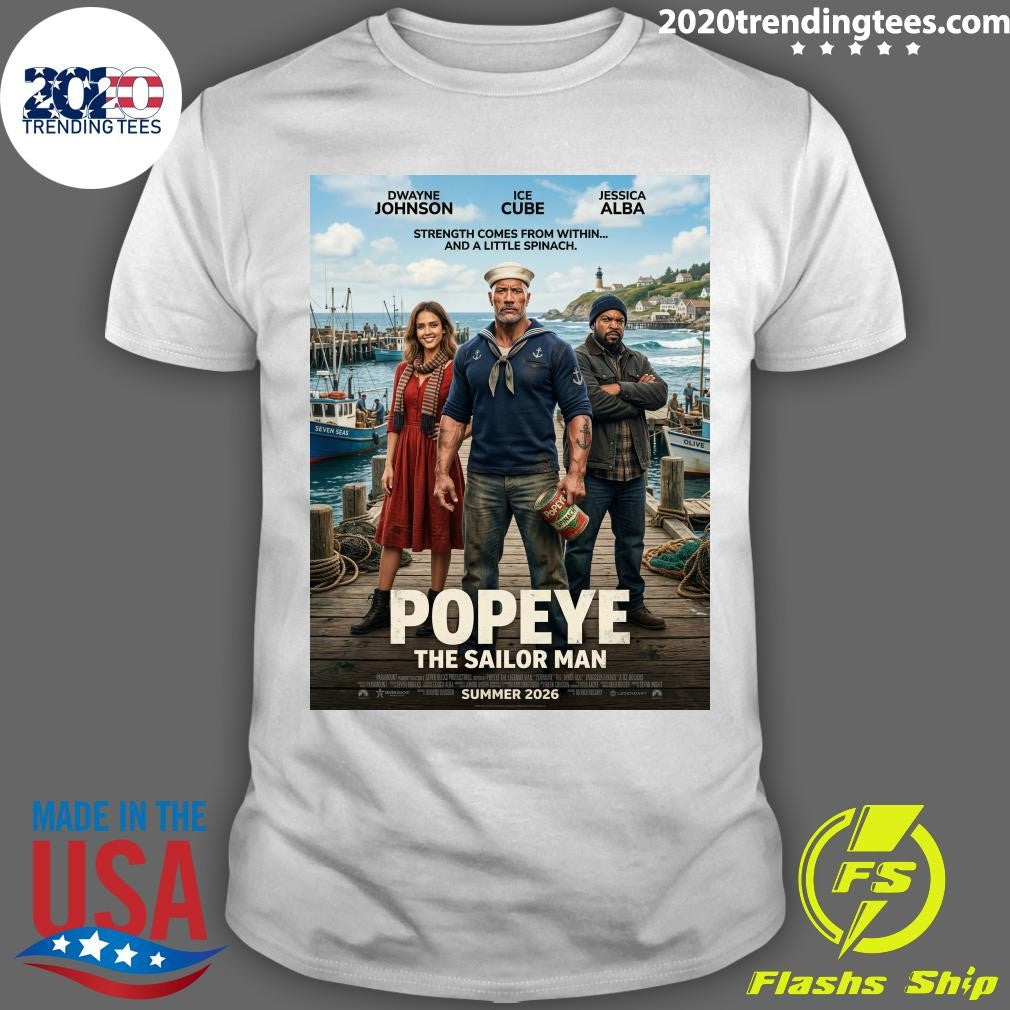 Popeye The Sailor Man 2026 Strength Comes From Within and A Little Spinach Shirt