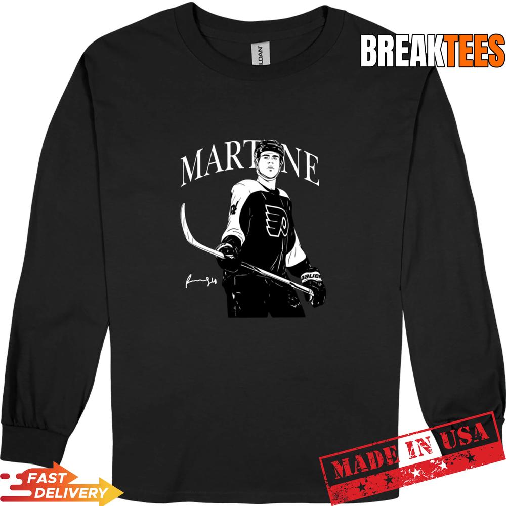 Porter Martone Philadelphia Flyers Hockey Signature Caricature T-Shirt