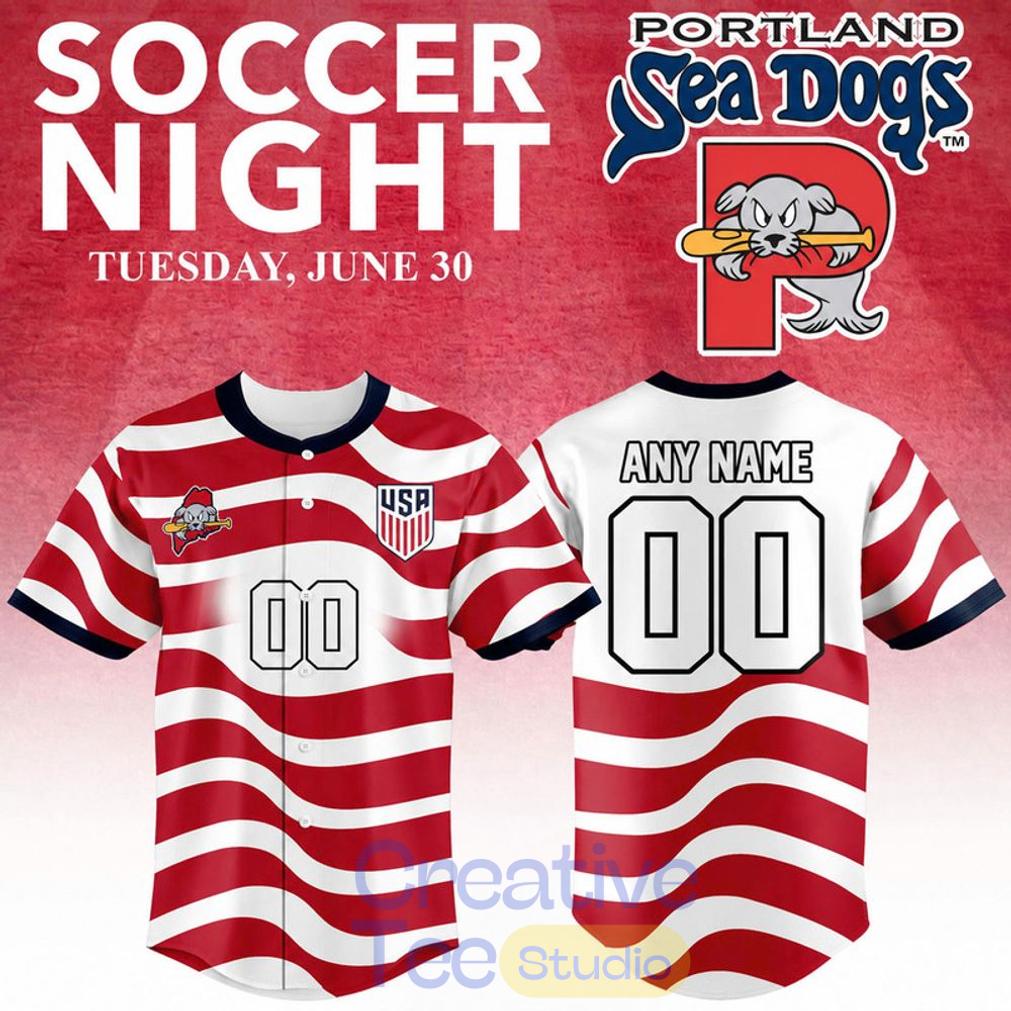 Portland Sea Dogs x Team USA World Cup Soccer Night Baseball Jersey