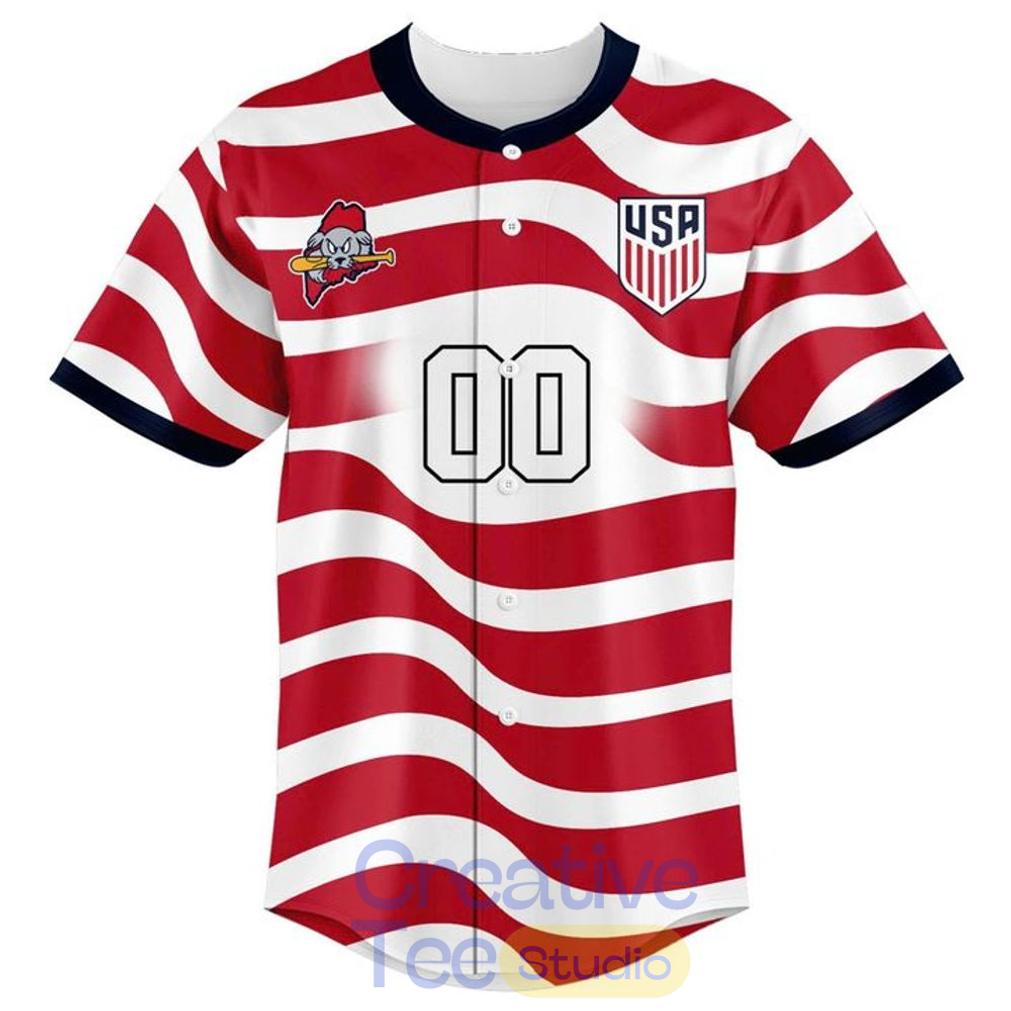 Portland Sea Dogs x Team USA World Cup Soccer Night Baseball Jersey