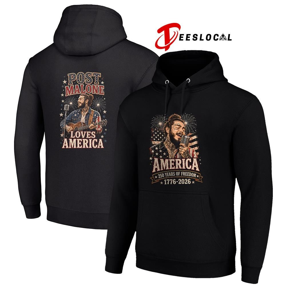 Post Malone 250 years of freedom loves America shirt