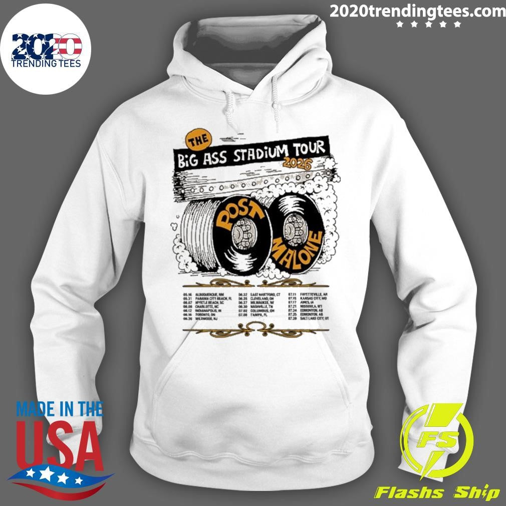 Post Malone The Big Ass Stadium Tour 2026 Tee Shirt