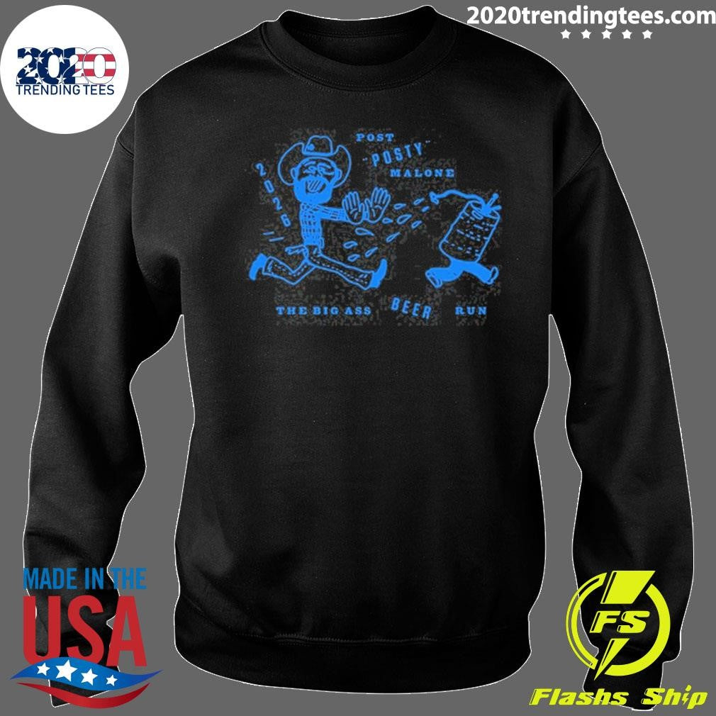 Post Malone Tour 2026 Beer Run Tee Shirt