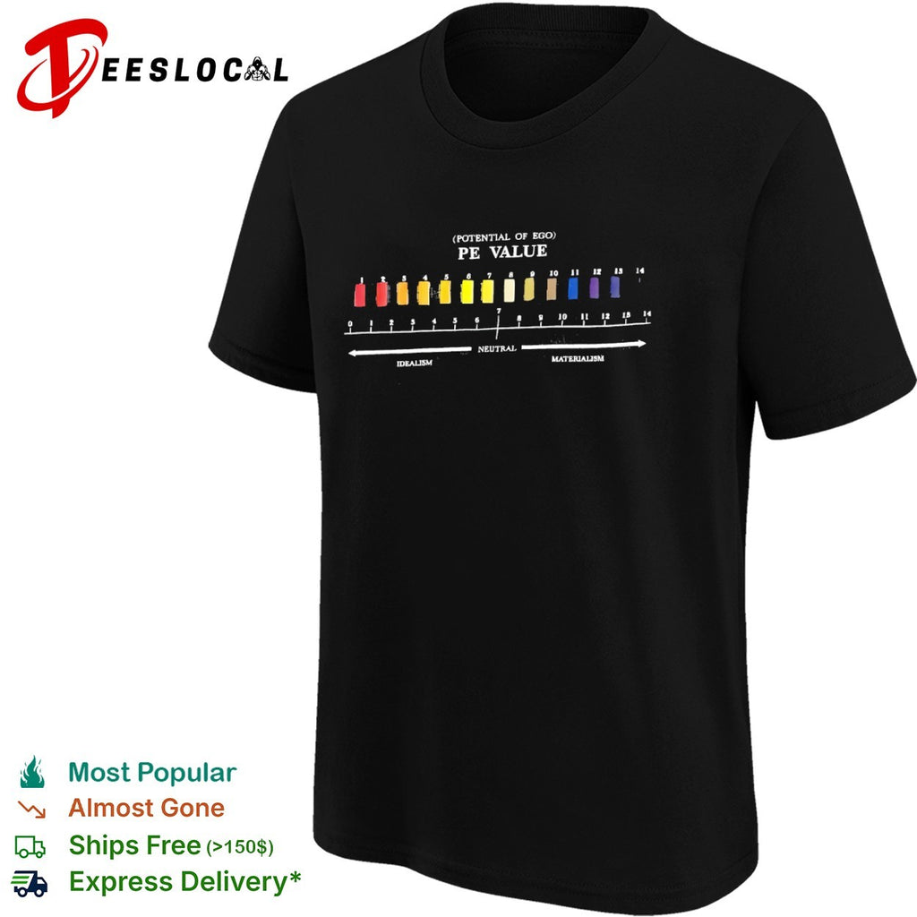 Potential of Ego PE Value Neutral Idealism Materialism Scale Chart Concept Shirt