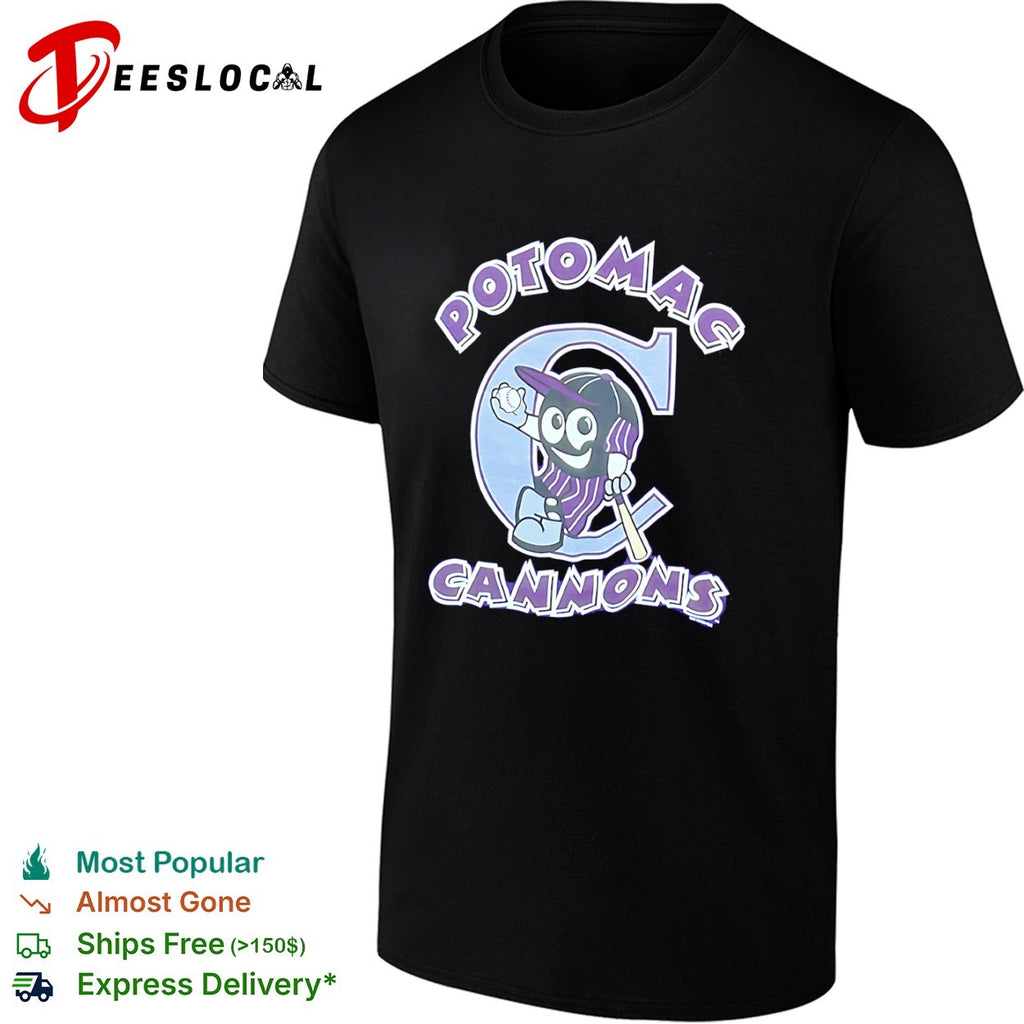 Potomac Cannons Baseball Minor League Team Logo Mascot Character shirt