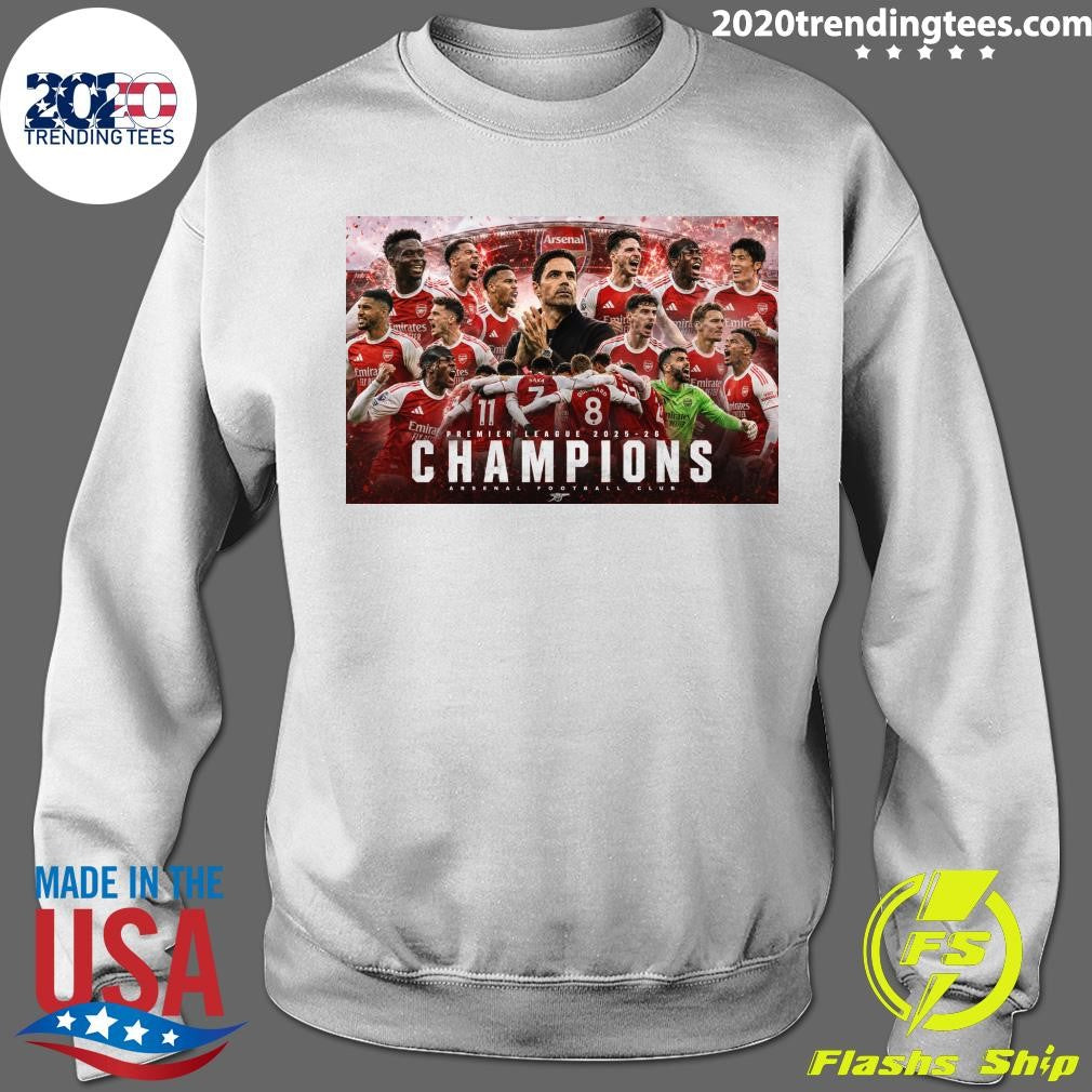 Premier League 2025-26 Champions Arsenal Football Club Shirt