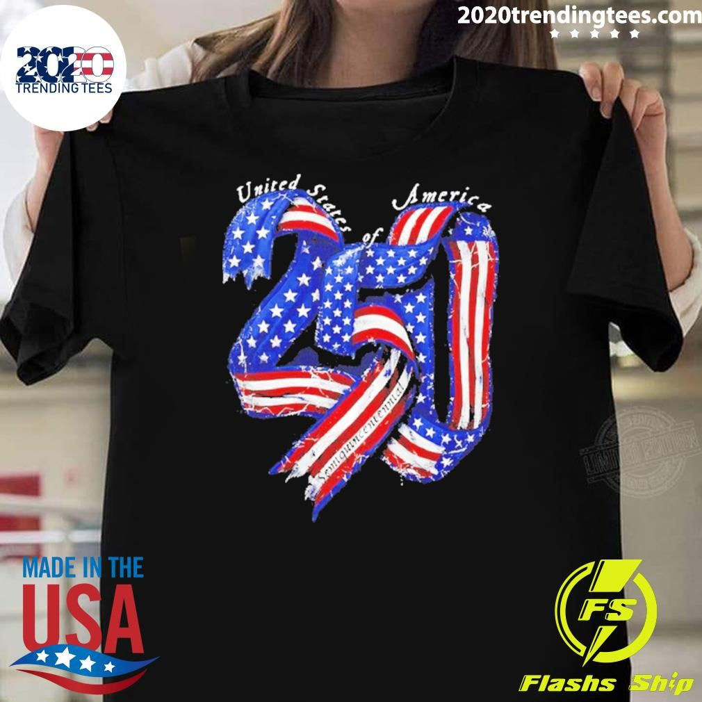 Premium 250 Years United States Semiquincentennial Ribbon Vintage Shirt