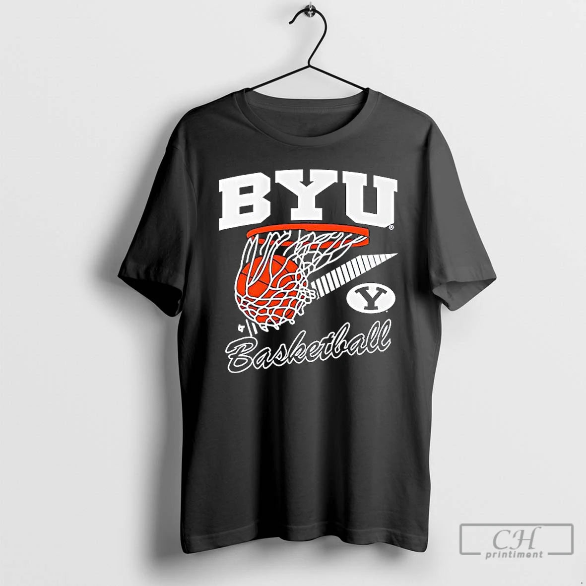 Premium Byu Basketball Retro Swish Logo