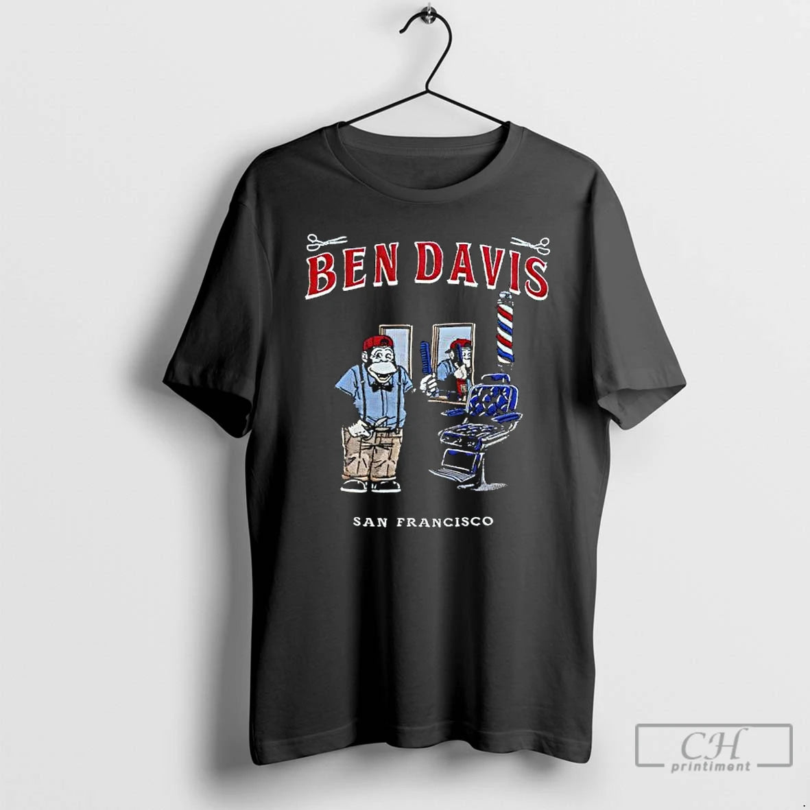 Premium Ben Davis San Francisco Monkey Barber Shop Graphic