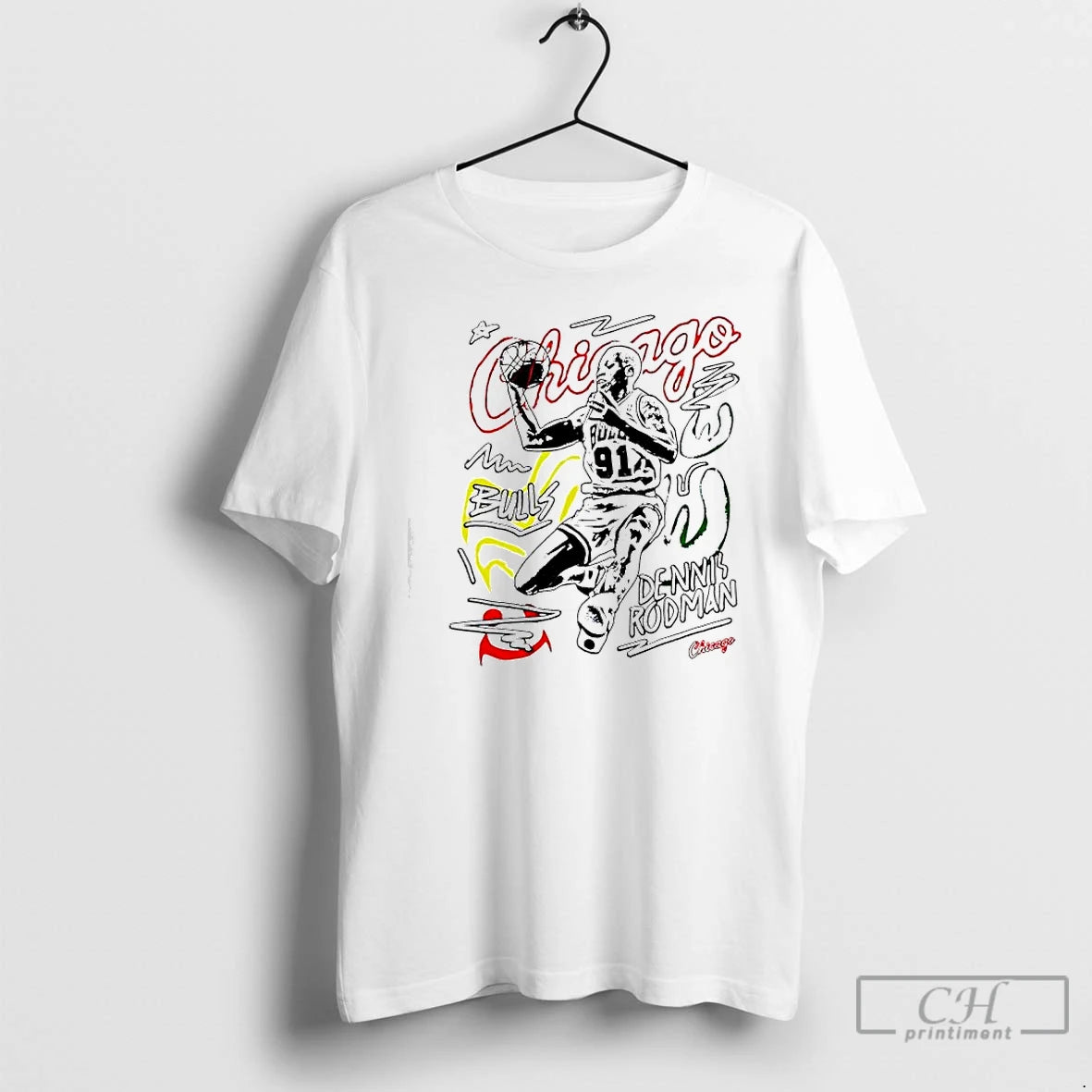 Premium Dennis Rodman Chicago Bulls Chalked Up Signature