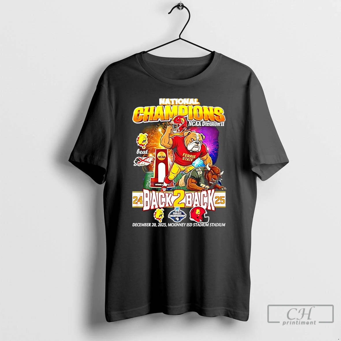 Premium Ferris State Bulldogs Back To Back 2025 National Champions Mascot