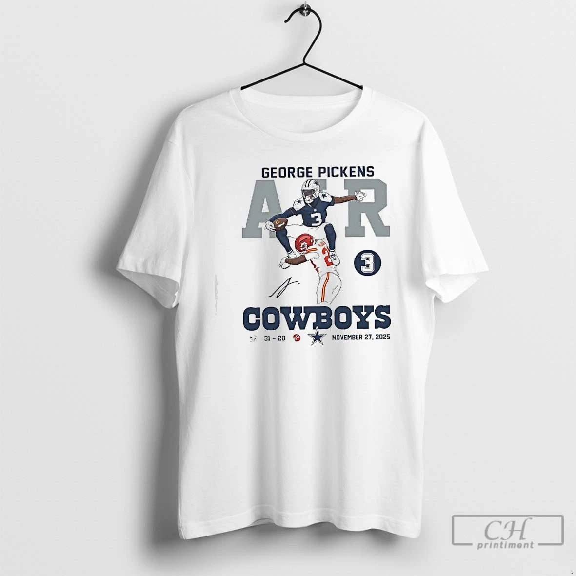 Premium George Pickens Cowboys Signature Graphic