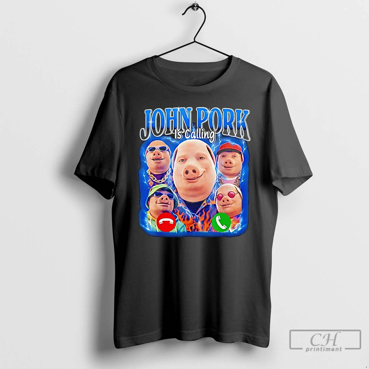 Premium John Pork Is Calling John Pork Meme