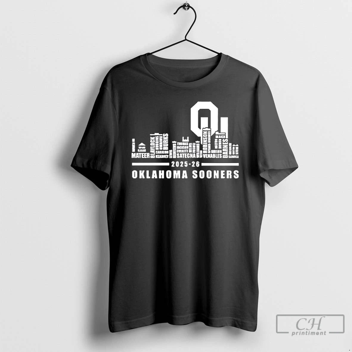 Premium Oklahoma Sooners Team 2025 26 Cityscape Graphic