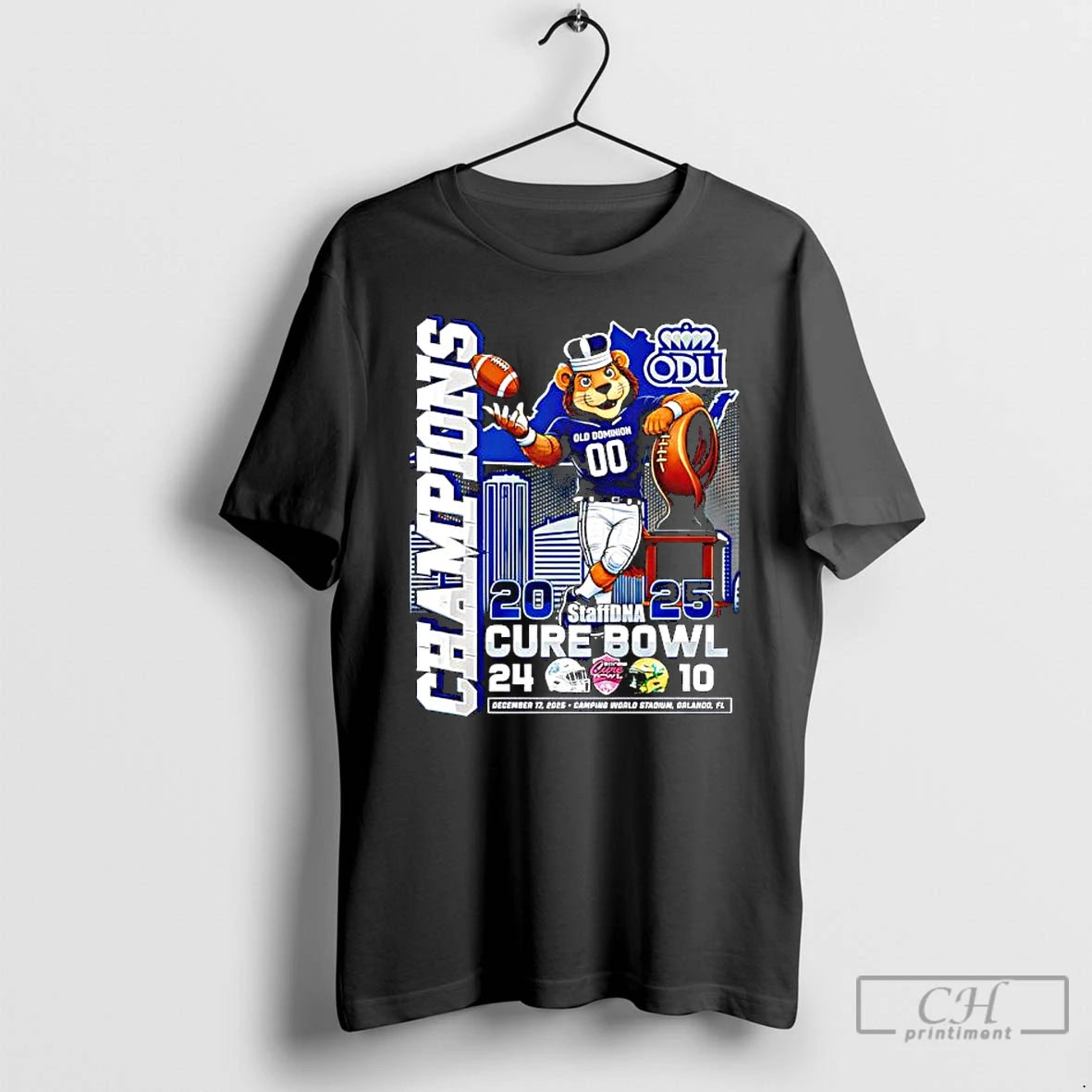 Premium Old Dominion University Odu 2025 Cure Bowl Camping World Stadium Fl T Shirts Sweater