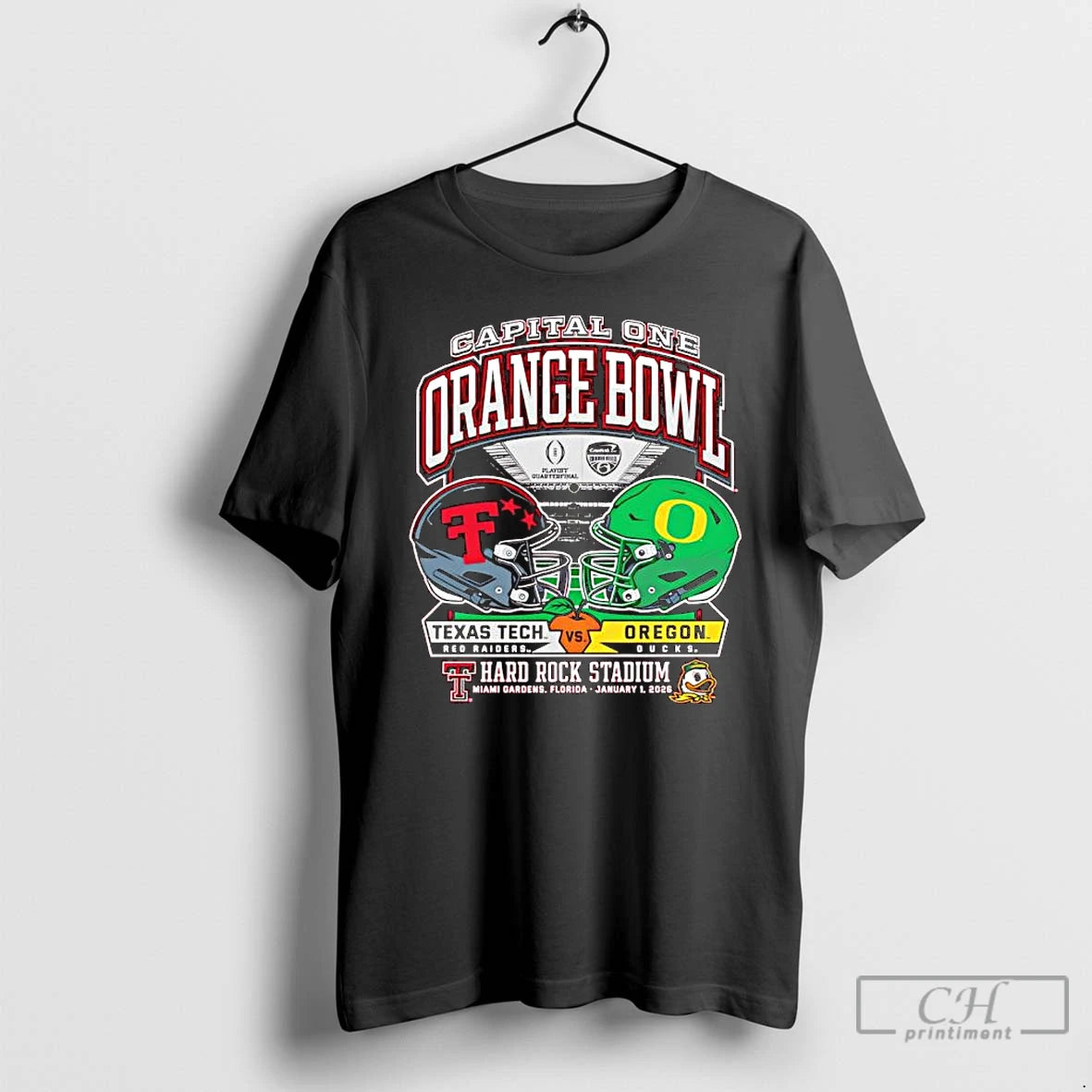 Premium Texas Tech 2025 Orange Bowl Vs Oregon Hard Rock Stadium