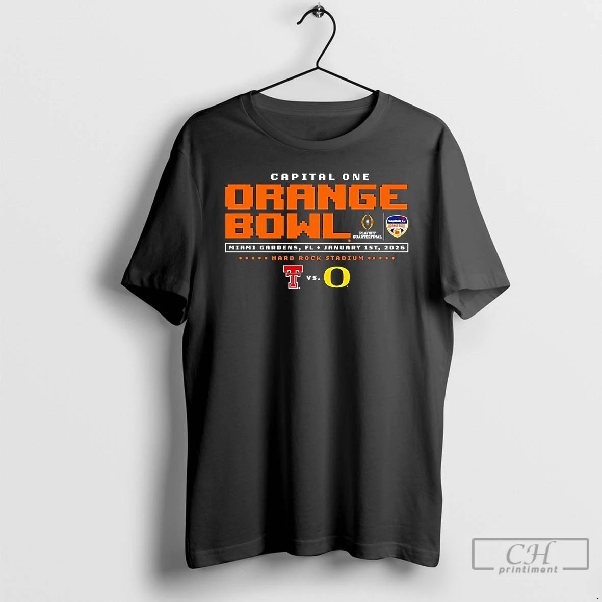 Premium Texas Tech Vs Oregon 2025 26 Orange Bowl Duck Hunt Game T Shirts Sweater