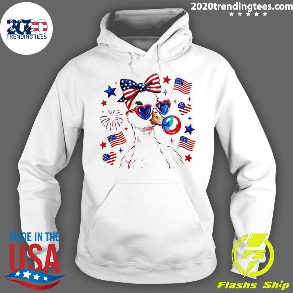 Preppy Patriotic Goose Coquette Fourth Of July Shirt