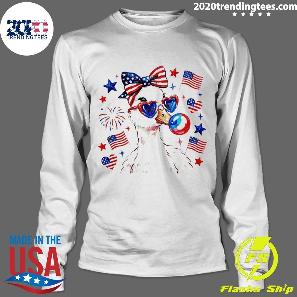 Preppy Patriotic Goose Coquette Fourth Of July Shirt