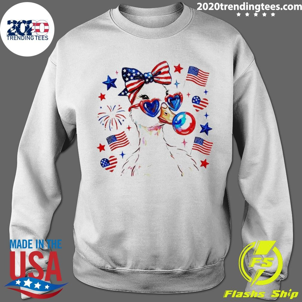 Preppy Patriotic Goose Coquette Fourth Of July Shirt