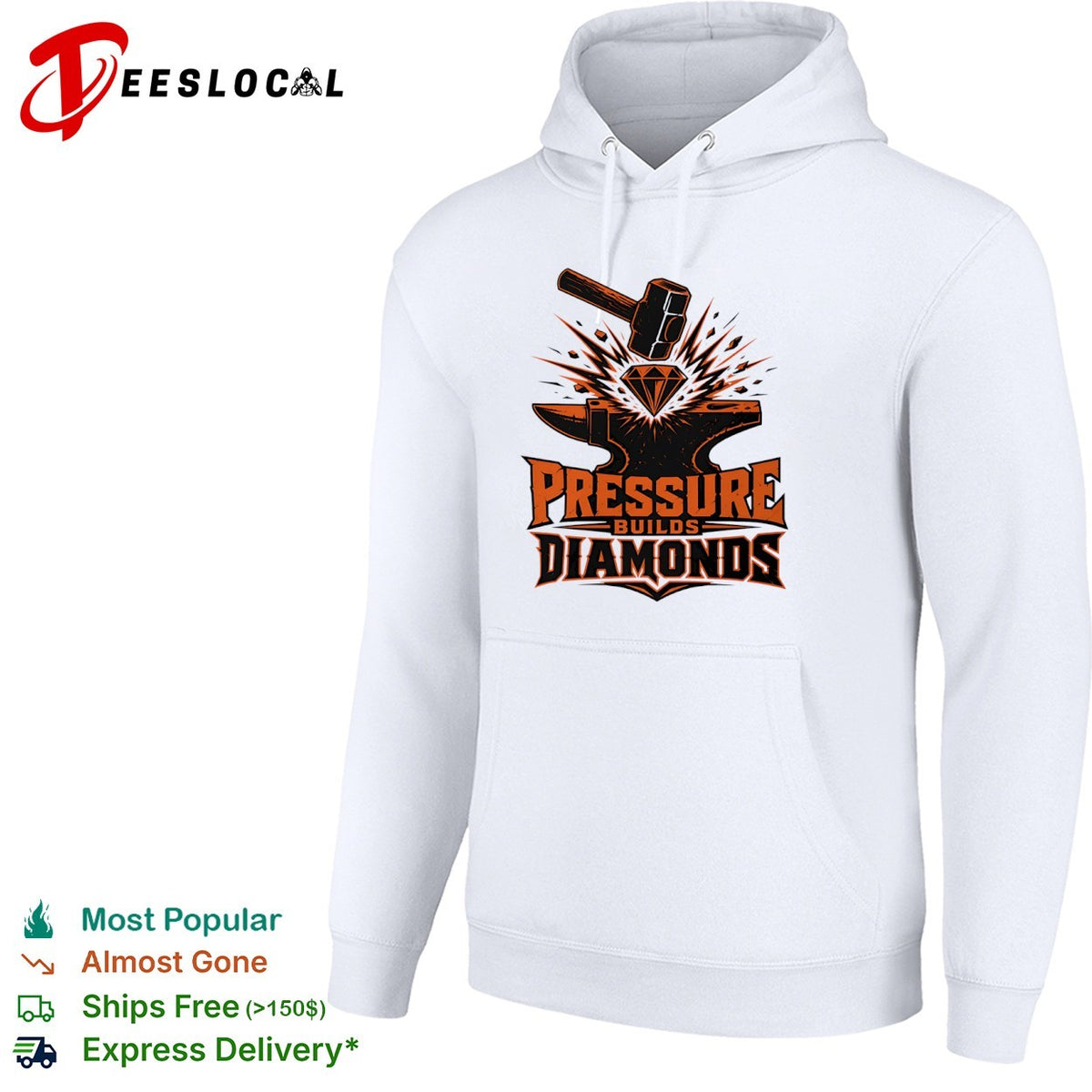 Pressure builds diamonds anvil and hammer shirt