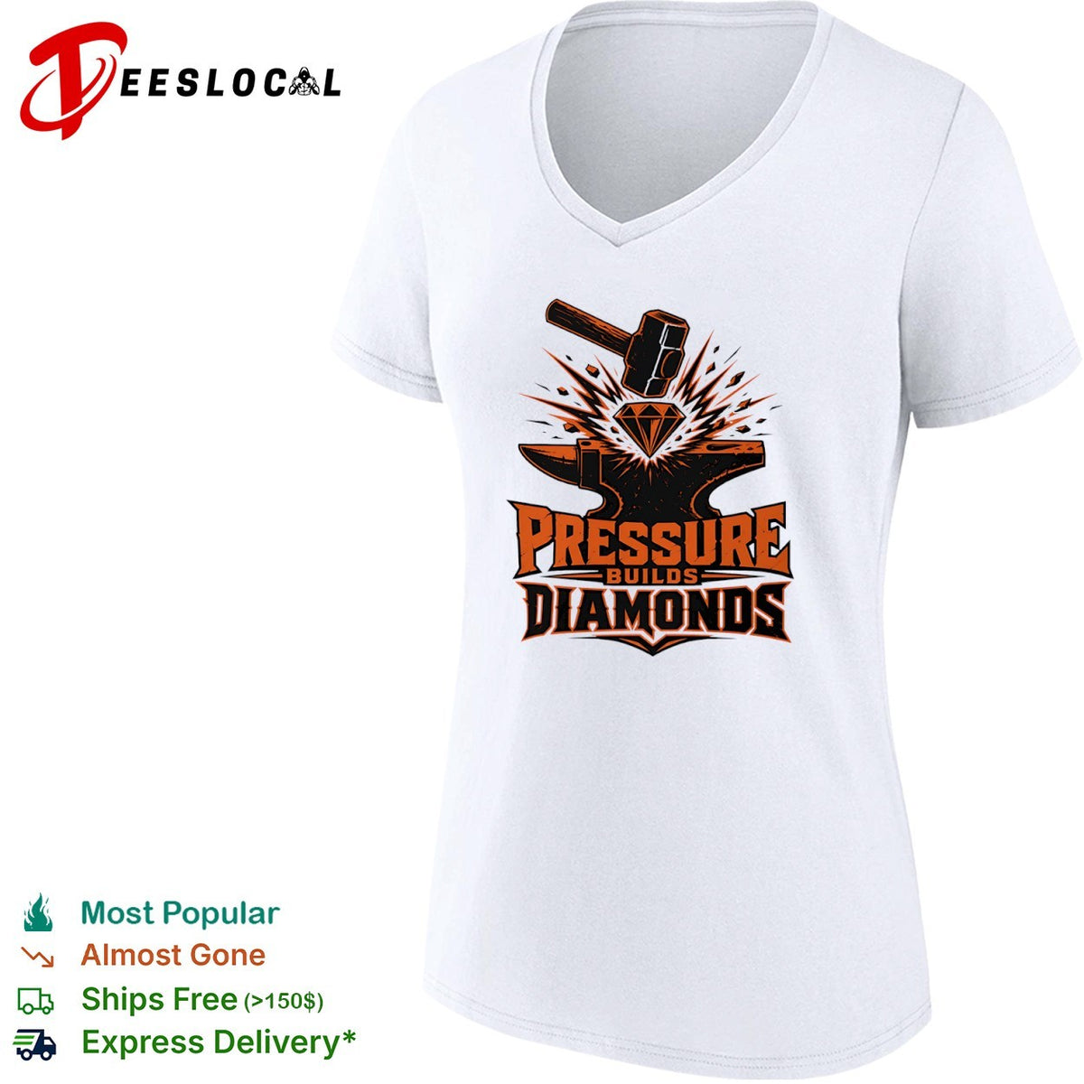 Pressure builds diamonds anvil and hammer shirt