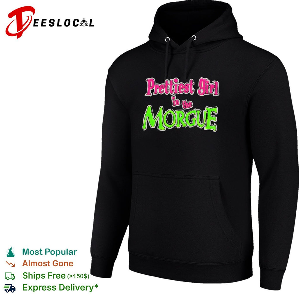 Prettiest Girl in the Morgue horror movie gothic aesthetic lettering horror shirt