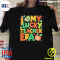 Pretty In My Lucky Teacher Era Retro St Patrick’s Day Shirt
