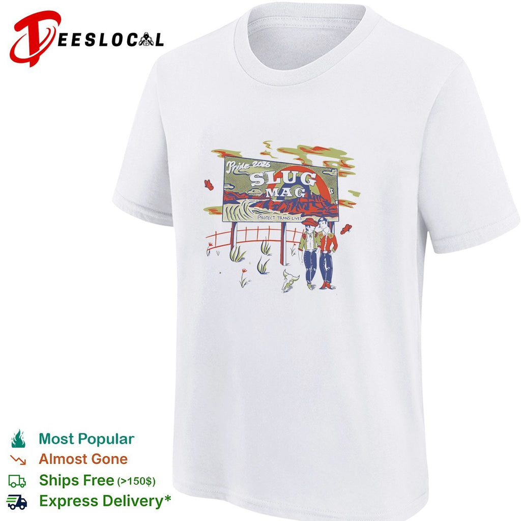 Pride 2026 Slug Mag protect trans lives desert cowboy rodeo Western culture shirt