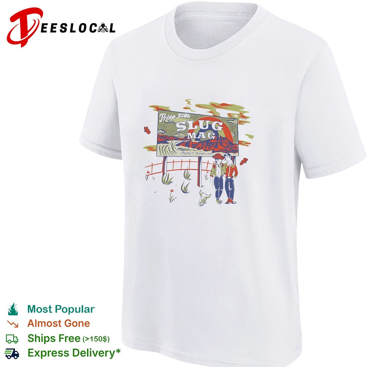 Pride 2026 Slug Mag protect trans lives desert cowboy rodeo Western culture shirt
