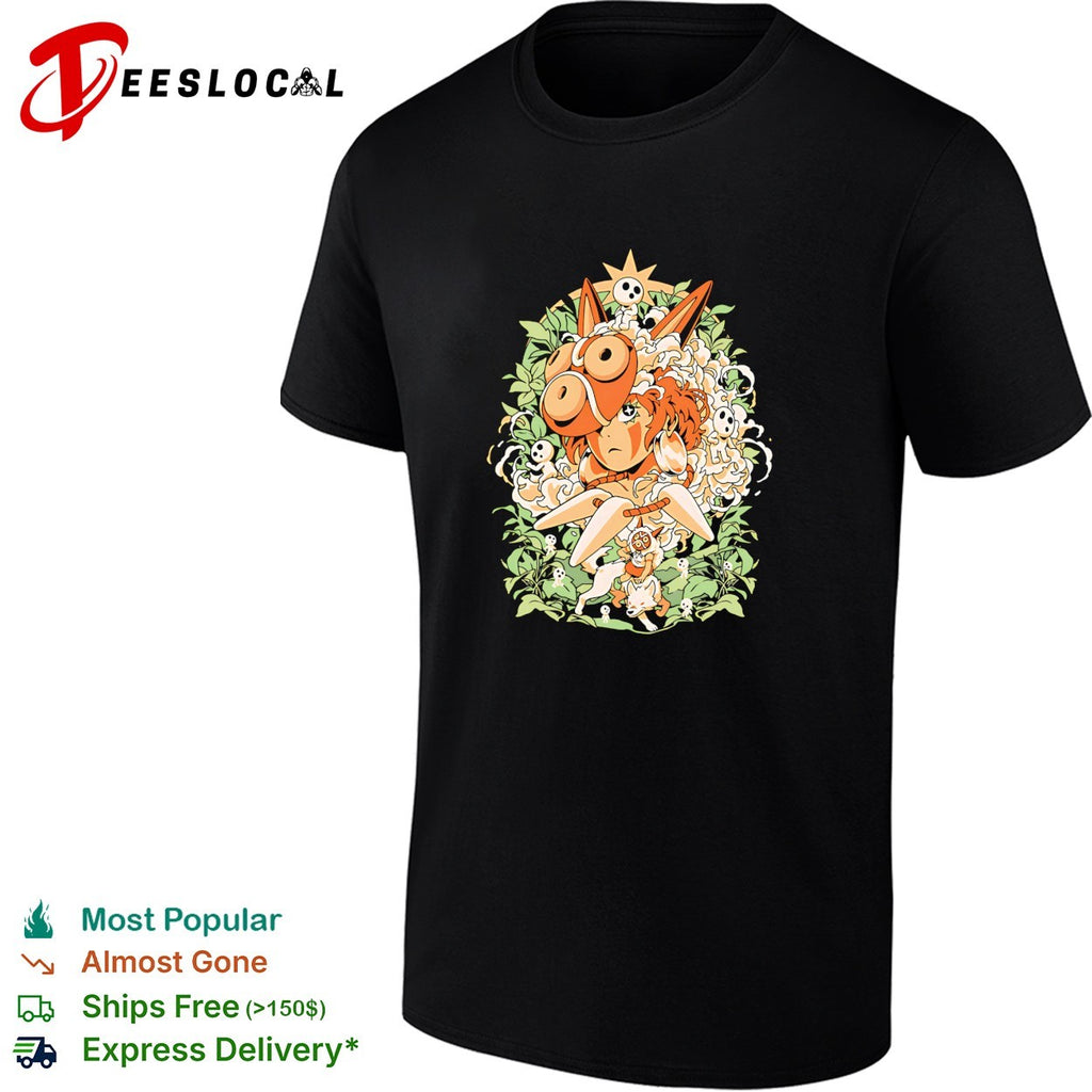 Princess Mononoke San and Moro Studio Ghibli Forest Spirit Hayao Miyazaki shirt