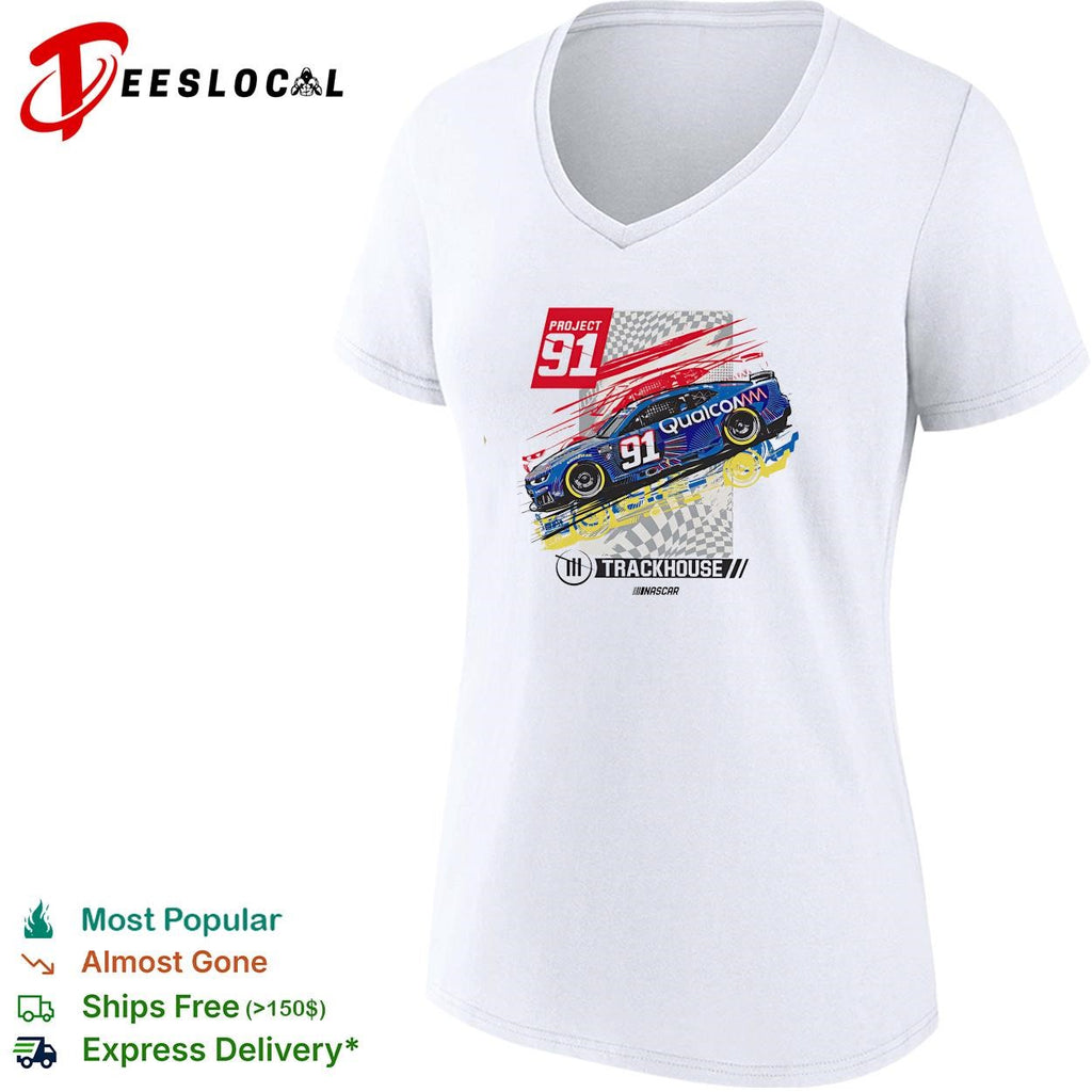 Project 91 Qualcomm Trackhouse NASCAR racing graphic shirt