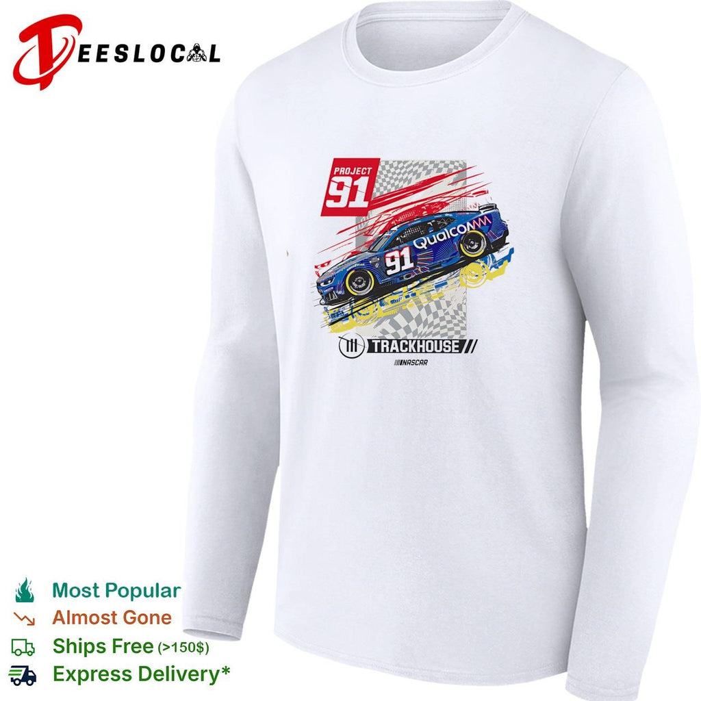 Project 91 Qualcomm Trackhouse NASCAR racing graphic shirt