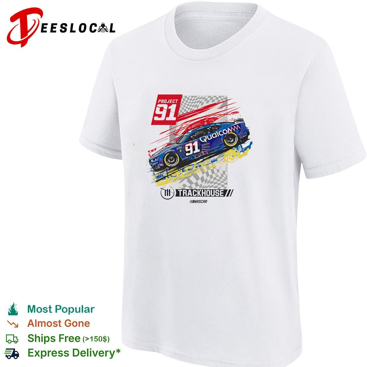 Project 91 Qualcomm Trackhouse NASCAR racing graphic shirt