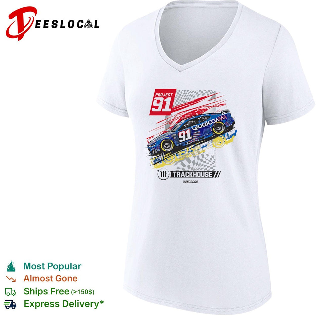 Project 91 Trackhouse Racing Qualcomm Nascar Chevrolet Camaro number 91 race shirt