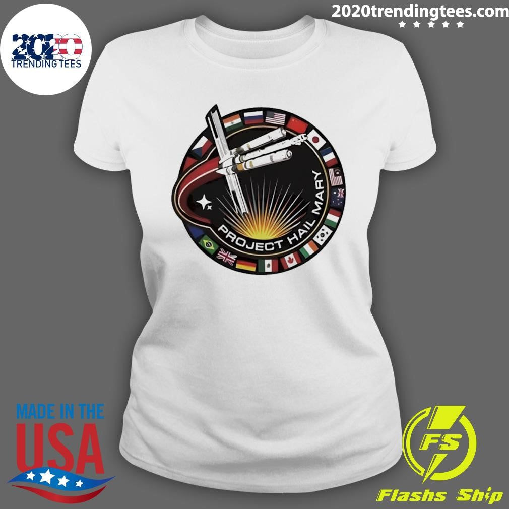 Project Hail Mary Ringer Space Mission Patch Shirt