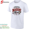 Proud Marine Mom honor courage commitment eagle emblem patriotic art shirt
