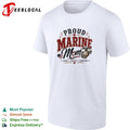 Proud Marine Mom honor courage commitment eagle emblem patriotic version two art shirt