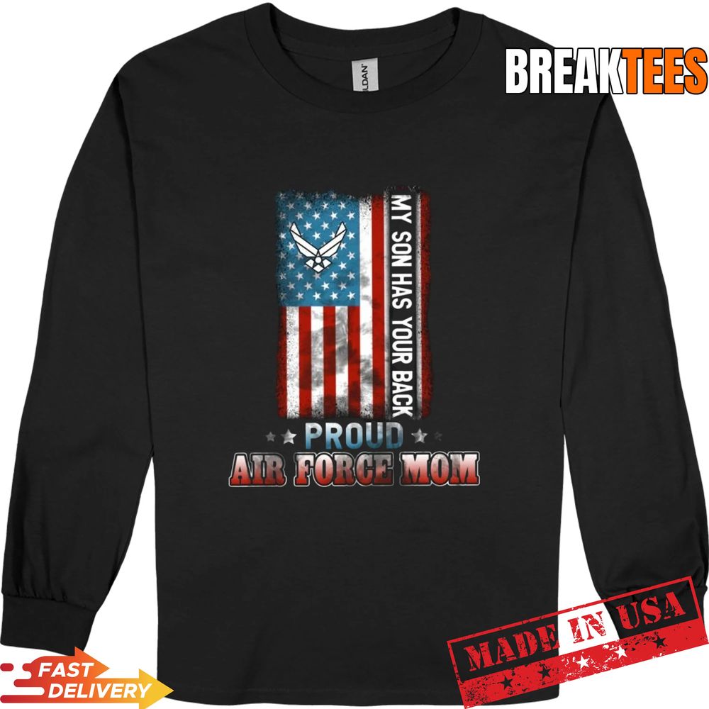 Proud US Air Force Mom USAF Military Family T-Shirt