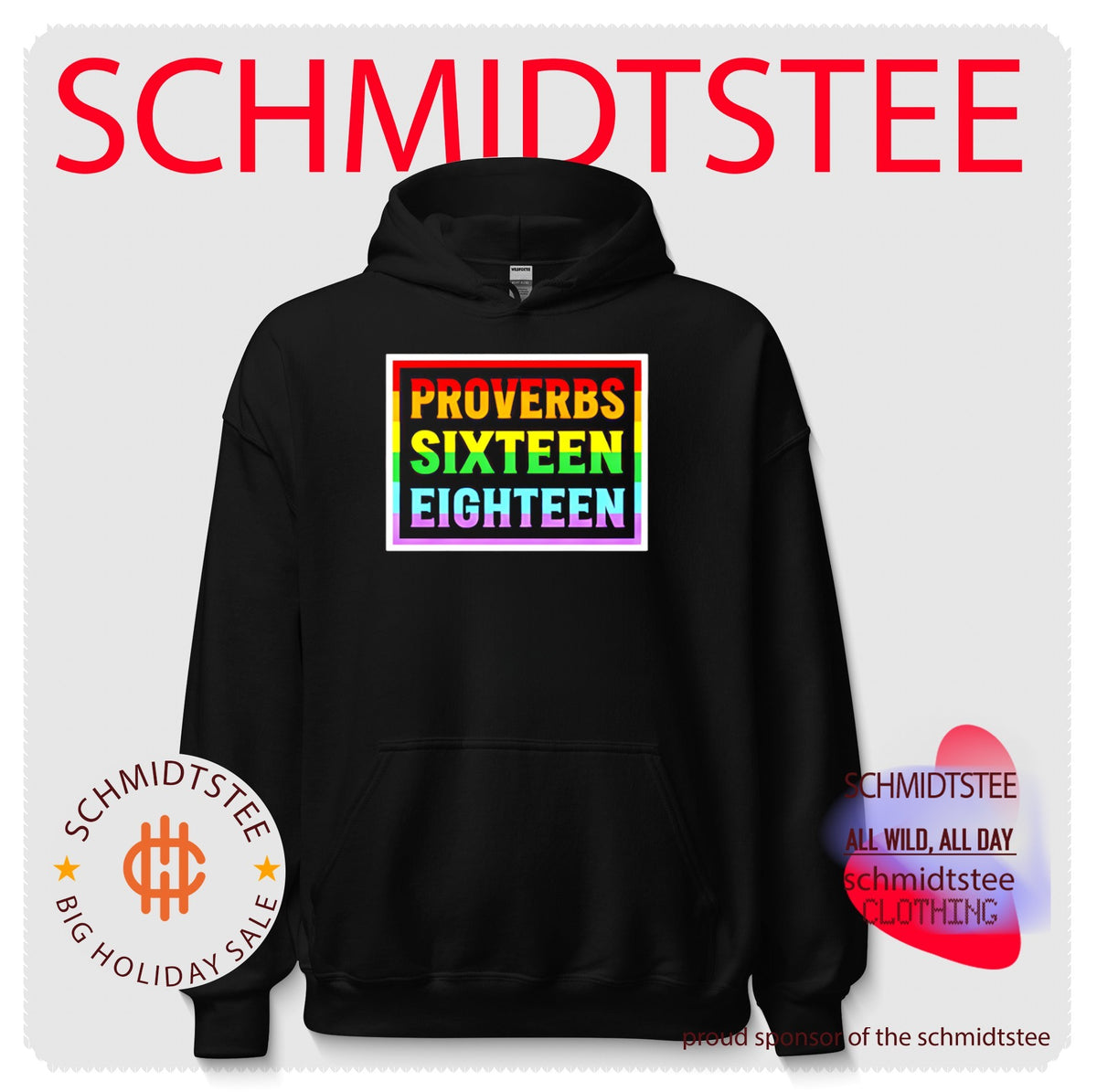 Proverbs Sixteen Eighteen Christian Rainbow Bible Verse shirt