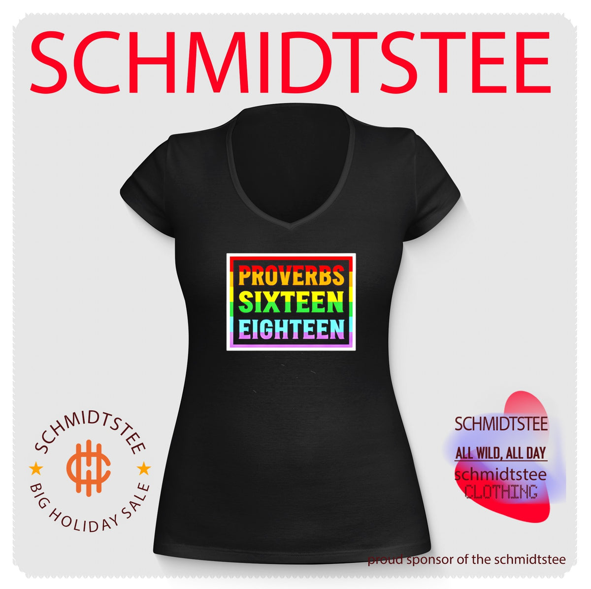 Proverbs Sixteen Eighteen Christian Rainbow Bible Verse shirt