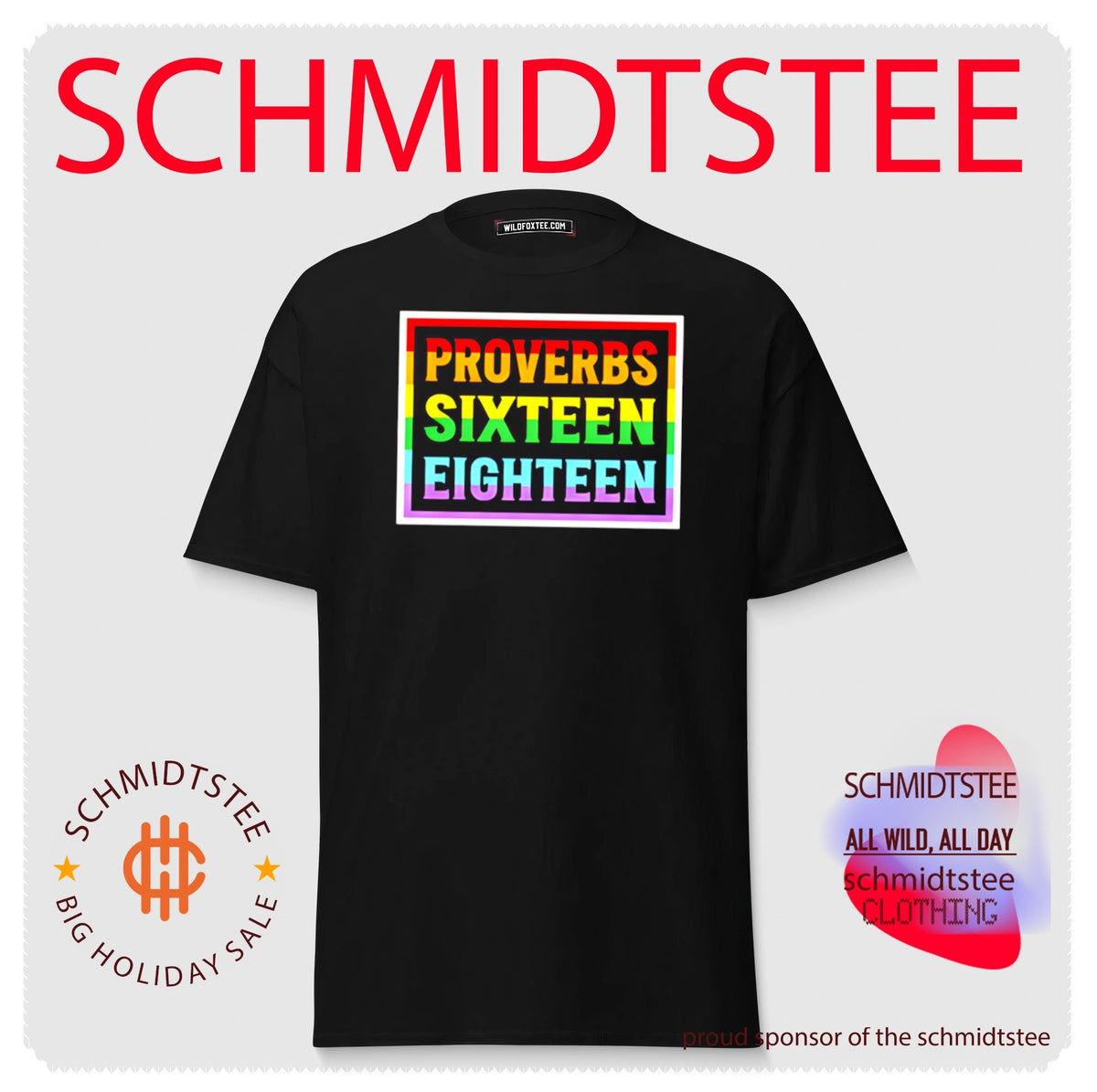 Proverbs Sixteen Eighteen Christian Rainbow Bible Verse shirt