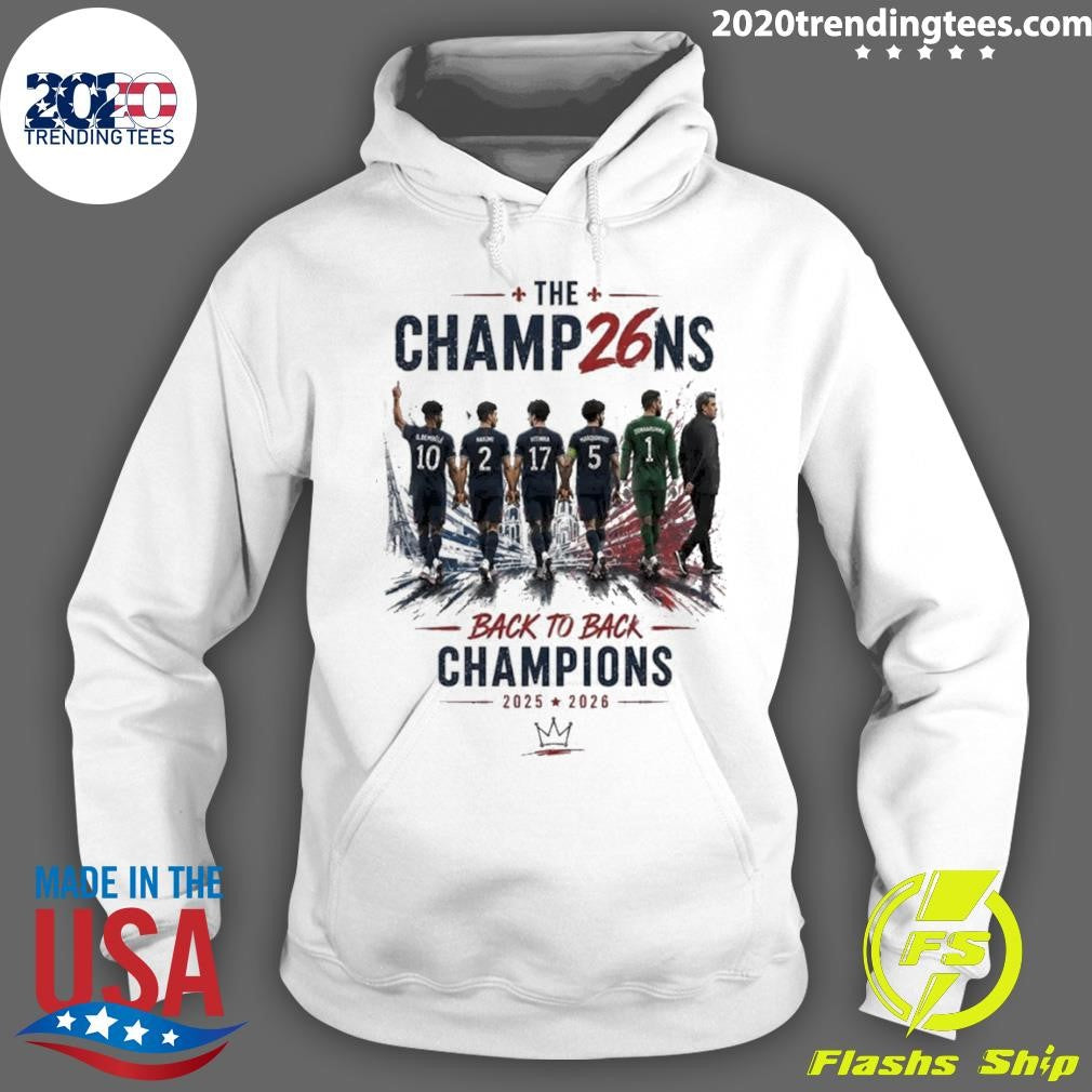 Psg Back To Back Champions 2025 2026 The Champ26ns Shirt