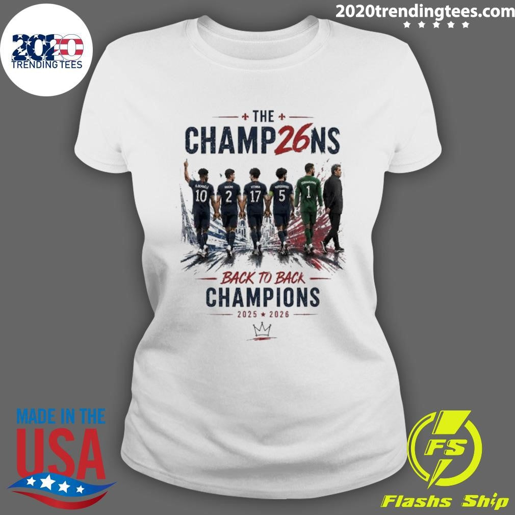 Psg Back To Back Champions 2025 2026 The Champ26ns Shirt