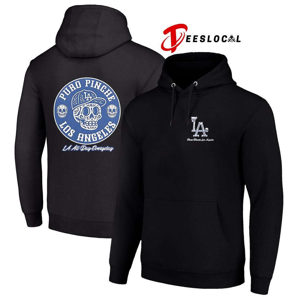 Puro Pinche Los Angeles Dodgers all day everyday skull shirt